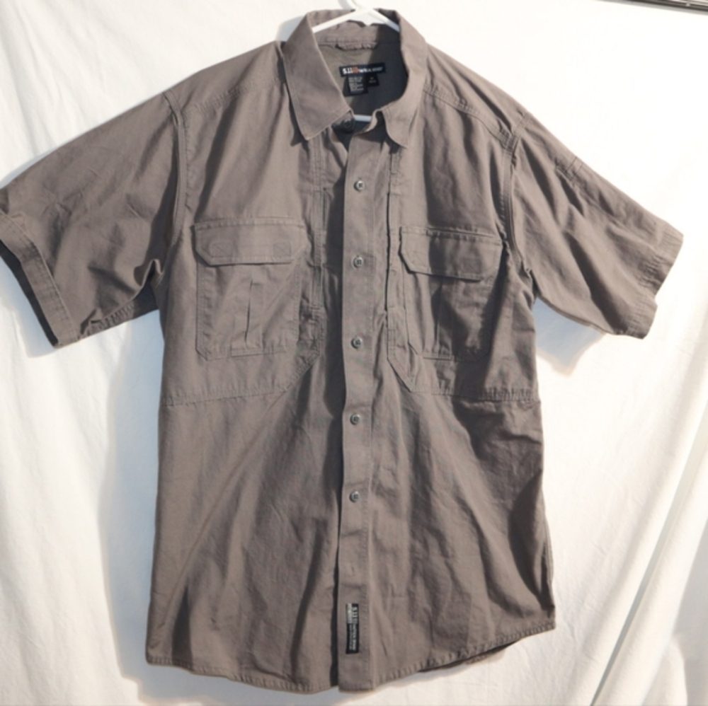 5.11 Tactical Gray Casual Button Down Shirt - Picture 5 of 14